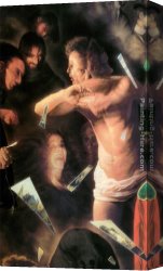 Luis Canvas Paintings - The Eve [detail left] by Luis Jose Estremadoyro